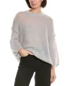 Elan Wool & Mohair-blend Crewneck Sweater In Gray
