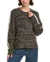 Elan Wool-blend Crewneck Sweater In Black