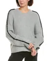 Elan Wool-blend Crewneck Sweater In Gray