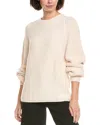 Elan Wool-blend Crewneck Sweater In Neutral