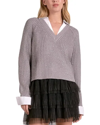 ELAN ELAN WOOL-BLEND PULLOVER