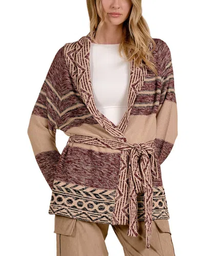 Elan Wool-blend Cardigan In Beige