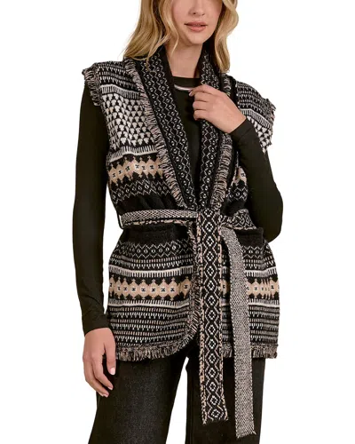 Elan Wool-blend Cardigan In Black