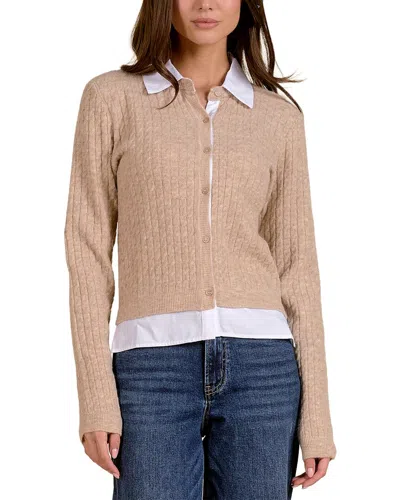 Elan Wool-blend Cardigan In Brown