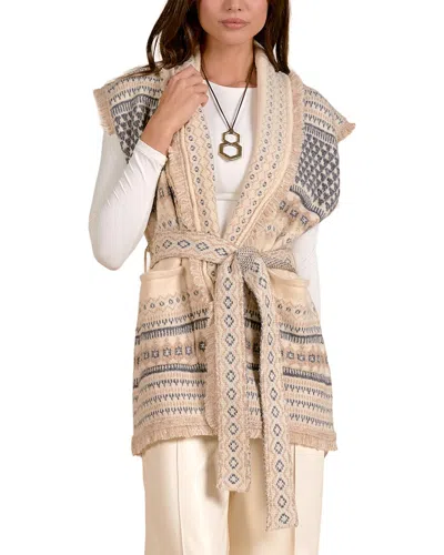 Elan Wool-blend Cardigan In White