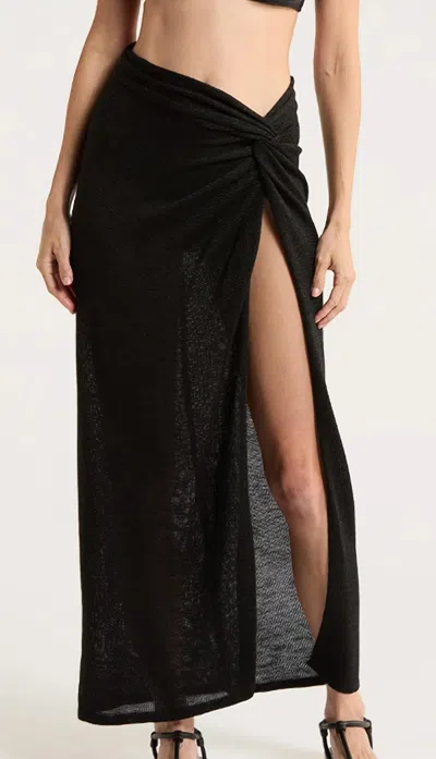 Elan Wrap Skirt Cover In Black