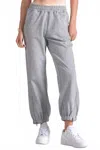 Elan Zip Bottom Jogger Pants In Heather Grey In Gray