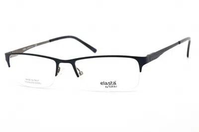 Elasta 3099 Metal Rectangular Eyeglasses In Navy