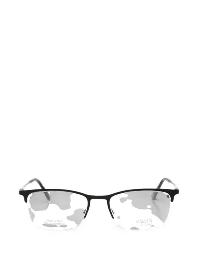 Elasta Browline-frame Glasses In Black