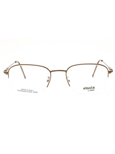 Elasta E 7033 Eyeglasses In Brown / Clear Demo Lens