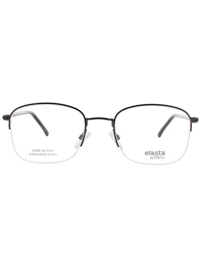 Elasta E 7242 Eyeglasses In Black Ruthenium Brown - Demo