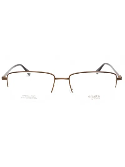 Elasta E 7249 Retro Rectangular Men's Eyeglasses In Multi