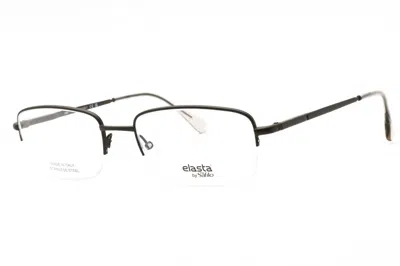 Elasta E7244 Rectangular Metal Eyeglasses In Brown