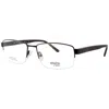 Elasta Men's Black Rectangular Eyeglass Frames E312200356