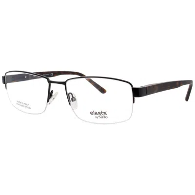 Elasta Men's Black Rectangular Eyeglass Frames E312200356