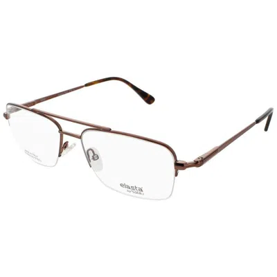 Elasta Men's Brown Rectangular Eyeglass Frames E 7251