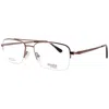 Elasta Men's Brown Rectangular Eyeglass Frames E7251tui55