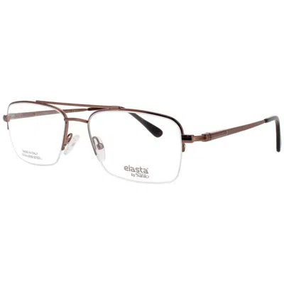 Elasta Men's Brown Rectangular Eyeglass Frames E7251tui55