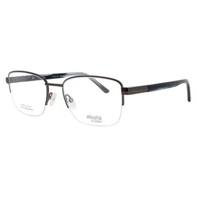 Elasta Men's Grey Rectangular Eyeglass Frames E-3127