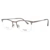 Elasta Men's Grey Rectangular Eyeglass Frames E-7253