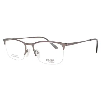 Elasta Men's Grey Rectangular Eyeglass Frames E-7253
