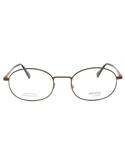 Elasta Men's Oval Metal Eyeglasses - Style E 7247 In Pink