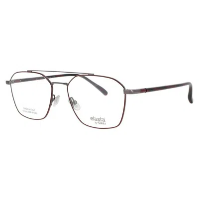 Elasta Men's Red Rectangular Eyeglass Frames E-8001