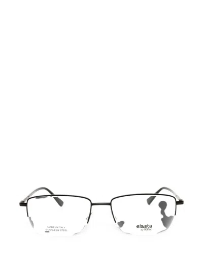Elasta Rectangle-frame Glasses In Black