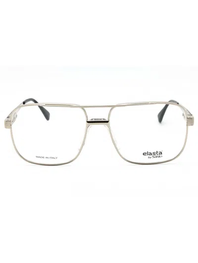 Elasta Rectangular Men's Eyeglasses - E 3055 Design In Metallic
