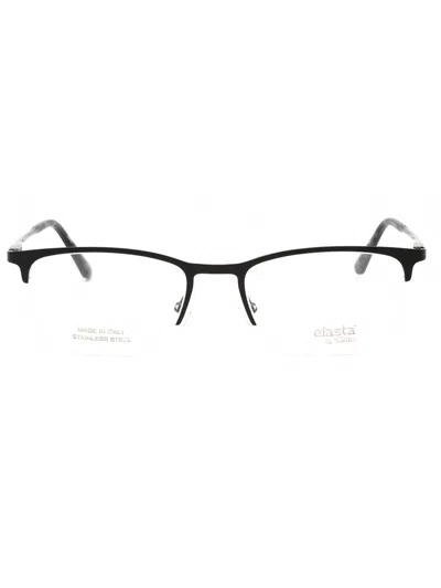 Elasta Sleek Oval Metal Men's Eyeglasses In Purple