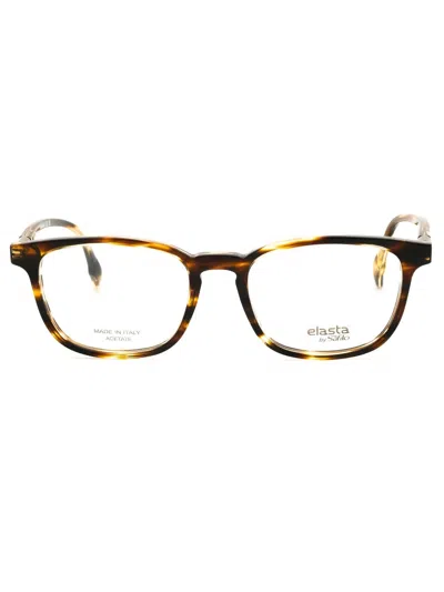 Elasta Unisex Oval Plastic Eyeglasses In Brown