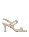 Elata Woman Sandals Platinum Size 6 Textile Fibers In Grey