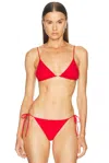 Elce Amaya Triangle Bikini Top In Red