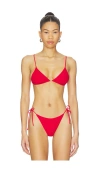 Elce Amaya Triangle Bikini Top In Red