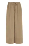 Elce Aries Jersey Wide-leg Pants In Khaki