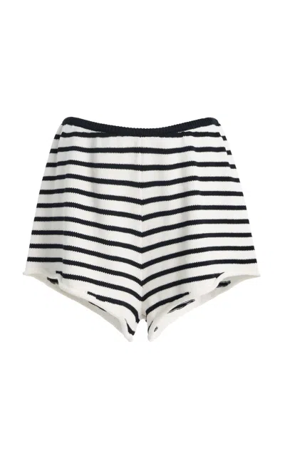 Elce Cordelia Striped Cotton Shorts In Multi