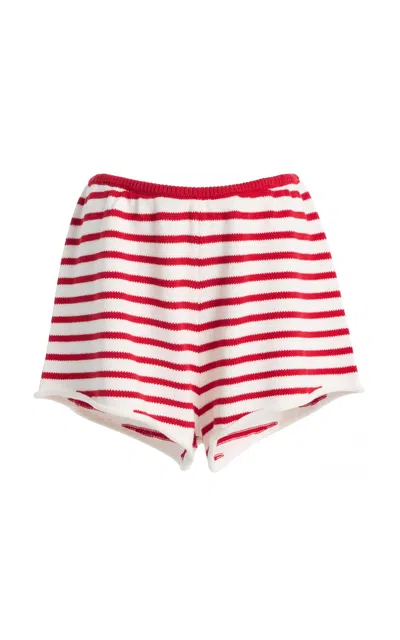 Elce Cordelia Striped Cotton Shorts In Multi