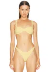 Elce Escape Bra Cup Bikini Top In Lemon