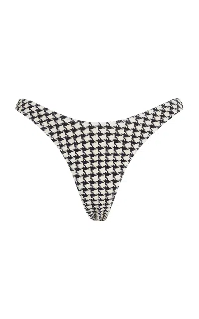 Elce Escape Scape Houndstooth Cheeky Bottom In Black,white