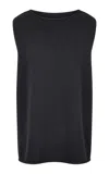 Elce Exclusive Manon Knit Cotton Top In Black