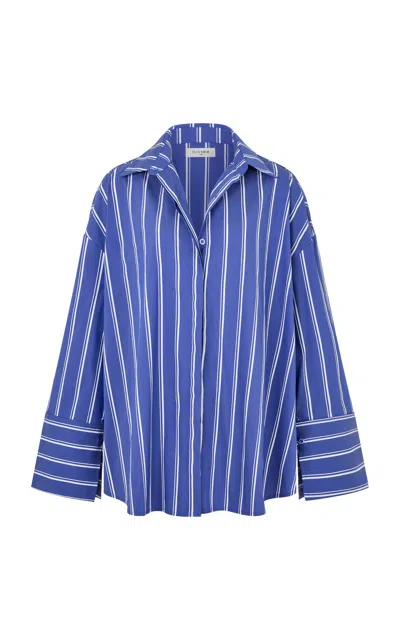 Elce Exclusive Ryan Oversized Striped Cotton-blend Shirt