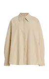 Elce Exclusive Sidney Striped Cotton-blend Seersucker Shirt In Neutral