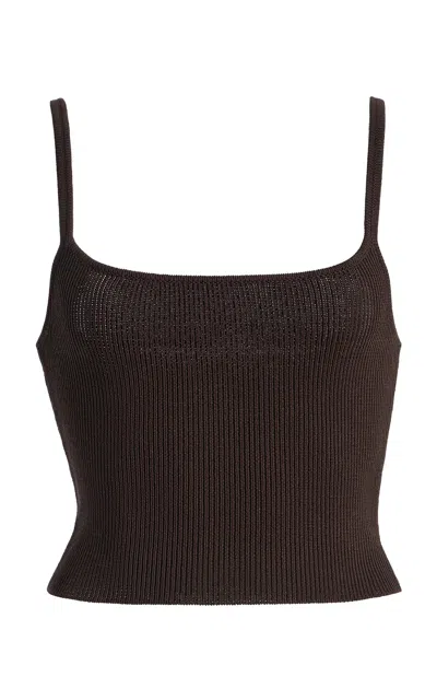 Elce Exclusive Sol Poplin Tank Top In Brown