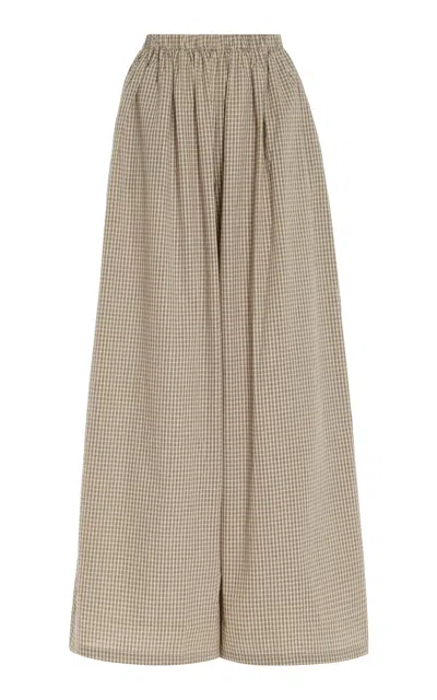 Elce Farah Oversized Cotton Wide-leg Pants In Neutral