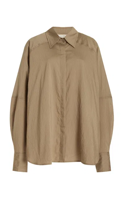 Elce Ivy Oversized Jersey Shirt In Khaki