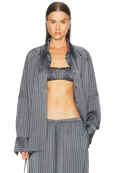 Elce Ivy Shirt Top In Ink Stripe