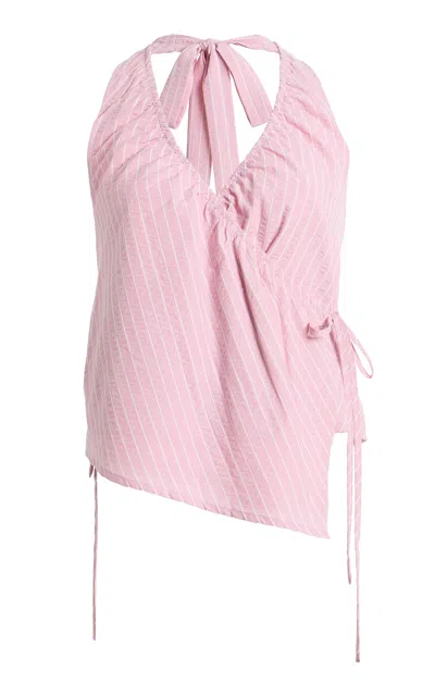 Elce Lola Cotton-blend Halter Top In Pink