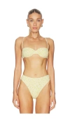 Elce Magnolia Bra Cup Top In Yellow