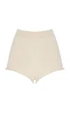 Elce Manon Knit Cotton Shorts In Ivory