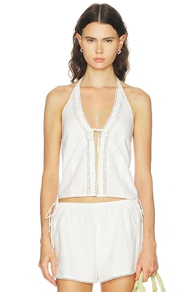 Elce Marisol Halter Top In Pearl